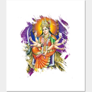 Durga Hindu Worshipping Posters and Art